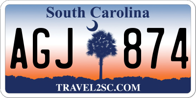 SC license plate AGJ874