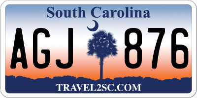 SC license plate AGJ876