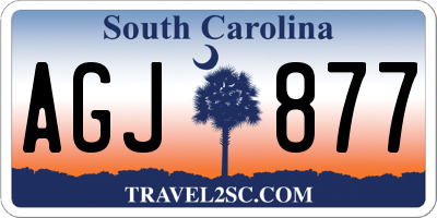 SC license plate AGJ877