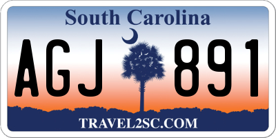 SC license plate AGJ891