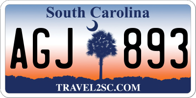 SC license plate AGJ893