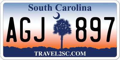 SC license plate AGJ897