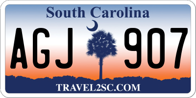 SC license plate AGJ907