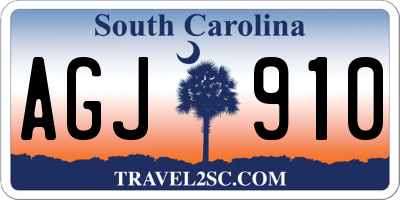 SC license plate AGJ910