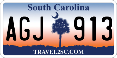SC license plate AGJ913