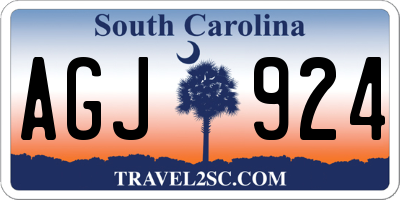 SC license plate AGJ924