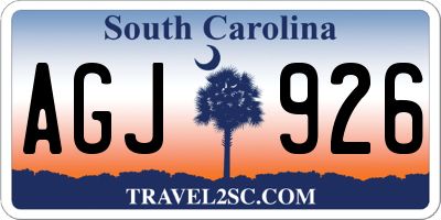 SC license plate AGJ926