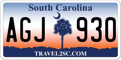 SC license plate AGJ930