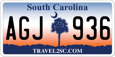 SC license plate AGJ936