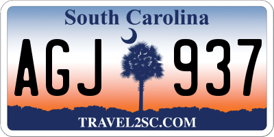 SC license plate AGJ937