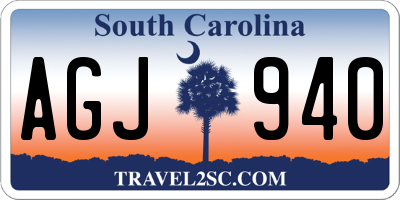 SC license plate AGJ940