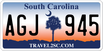 SC license plate AGJ945