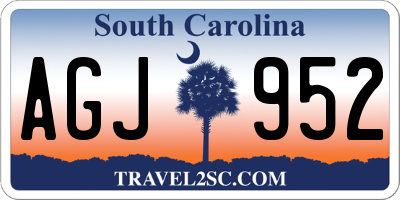 SC license plate AGJ952