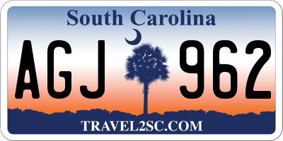 SC license plate AGJ962