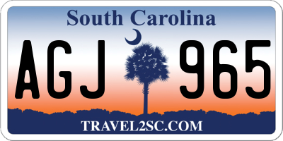 SC license plate AGJ965
