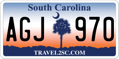 SC license plate AGJ970