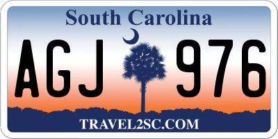SC license plate AGJ976