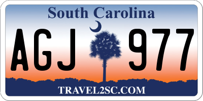 SC license plate AGJ977