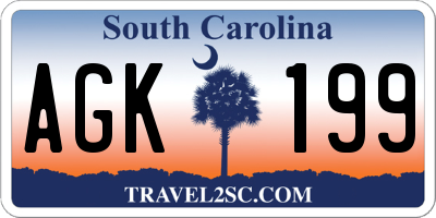 SC license plate AGK199