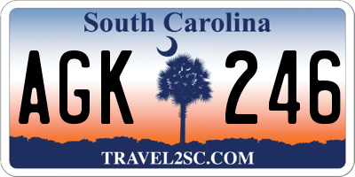 SC license plate AGK246