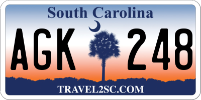 SC license plate AGK248