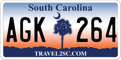 SC license plate AGK264