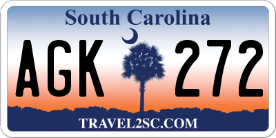SC license plate AGK272