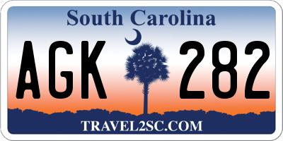 SC license plate AGK282