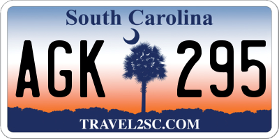SC license plate AGK295