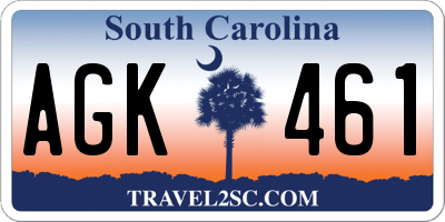SC license plate AGK461