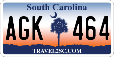 SC license plate AGK464