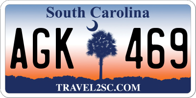 SC license plate AGK469