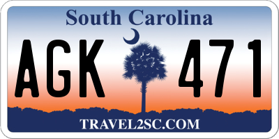 SC license plate AGK471