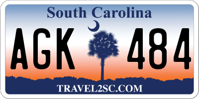 SC license plate AGK484