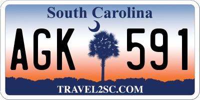 SC license plate AGK591