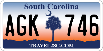 SC license plate AGK746
