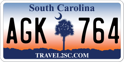 SC license plate AGK764