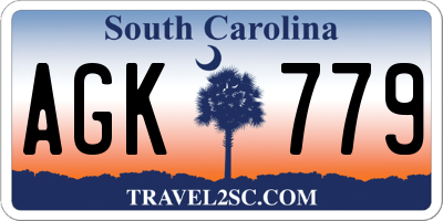 SC license plate AGK779