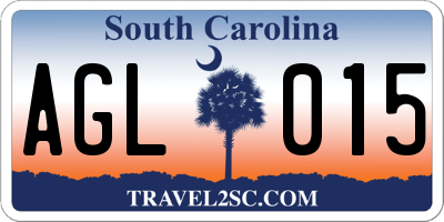 SC license plate AGL015