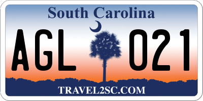 SC license plate AGL021