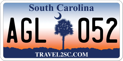 SC license plate AGL052