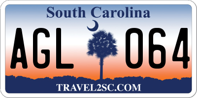 SC license plate AGL064