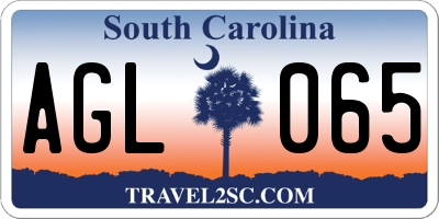 SC license plate AGL065