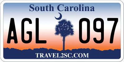 SC license plate AGL097