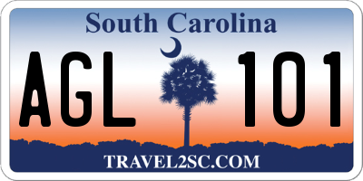 SC license plate AGL101