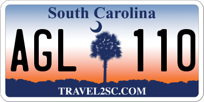 SC license plate AGL110