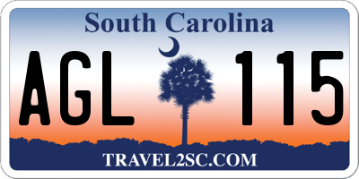 SC license plate AGL115