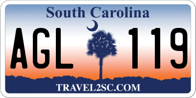 SC license plate AGL119
