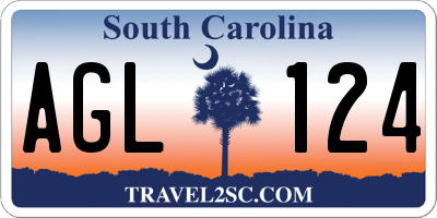 SC license plate AGL124