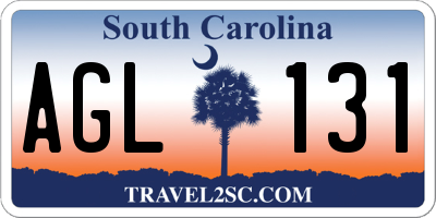 SC license plate AGL131
